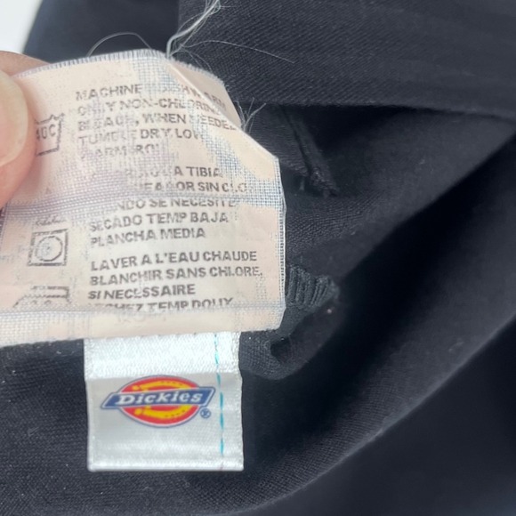 Vintage Dickies Men's XL TALL Button Up Work Shirt Black Short Sleeve Workwear - Picture 7 of 11